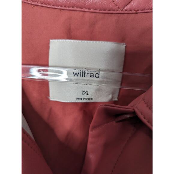 Aritzia Wilfred The Ganna Shirt Jacket Warm Sienna Red (Pink) NWT Size 2XL - Picture 5 of 12